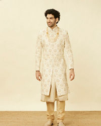 Twamev Men Royal Beige Sherwani Affair