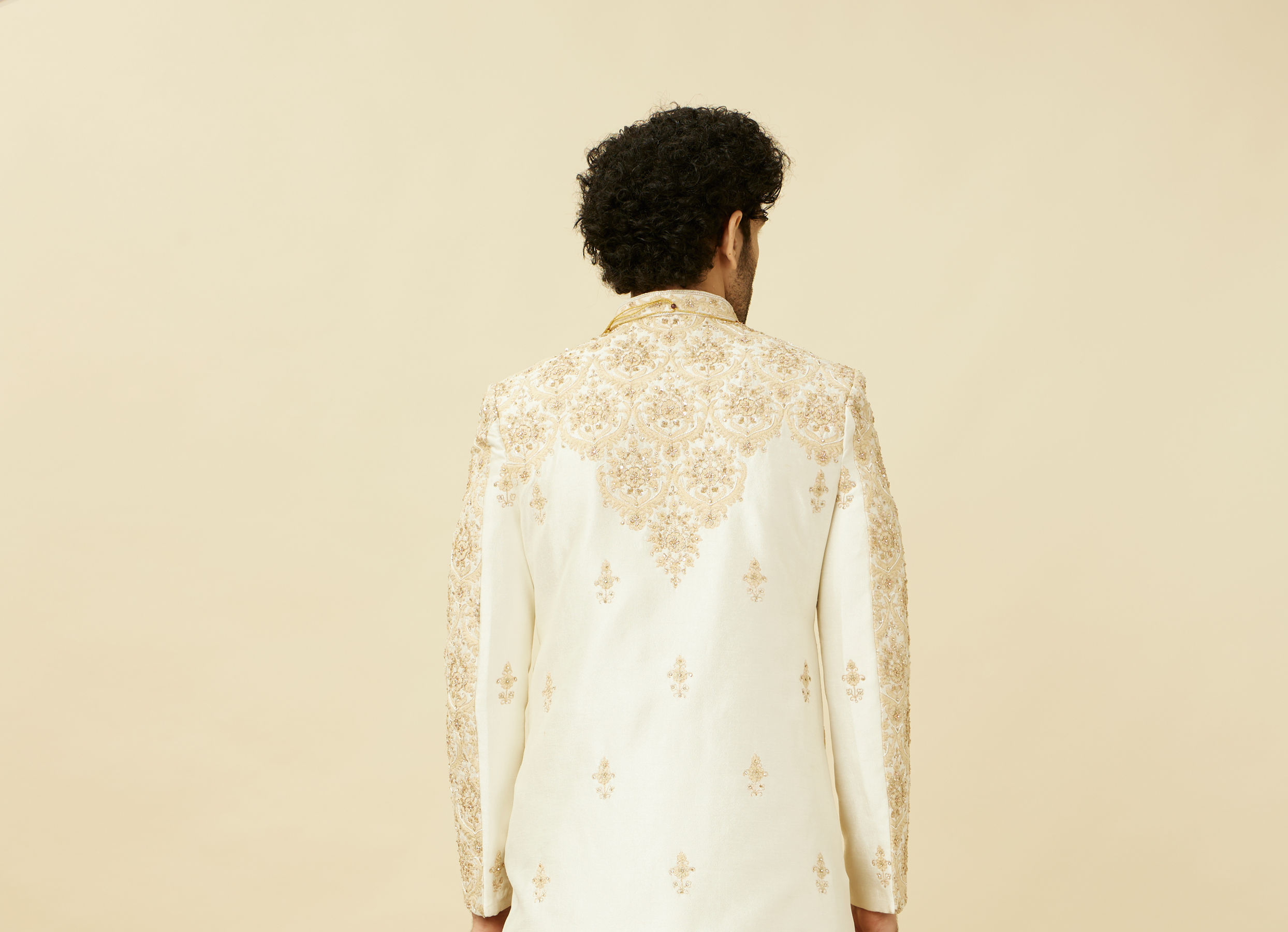 Twamev Men Royal Beige Sherwani Affair