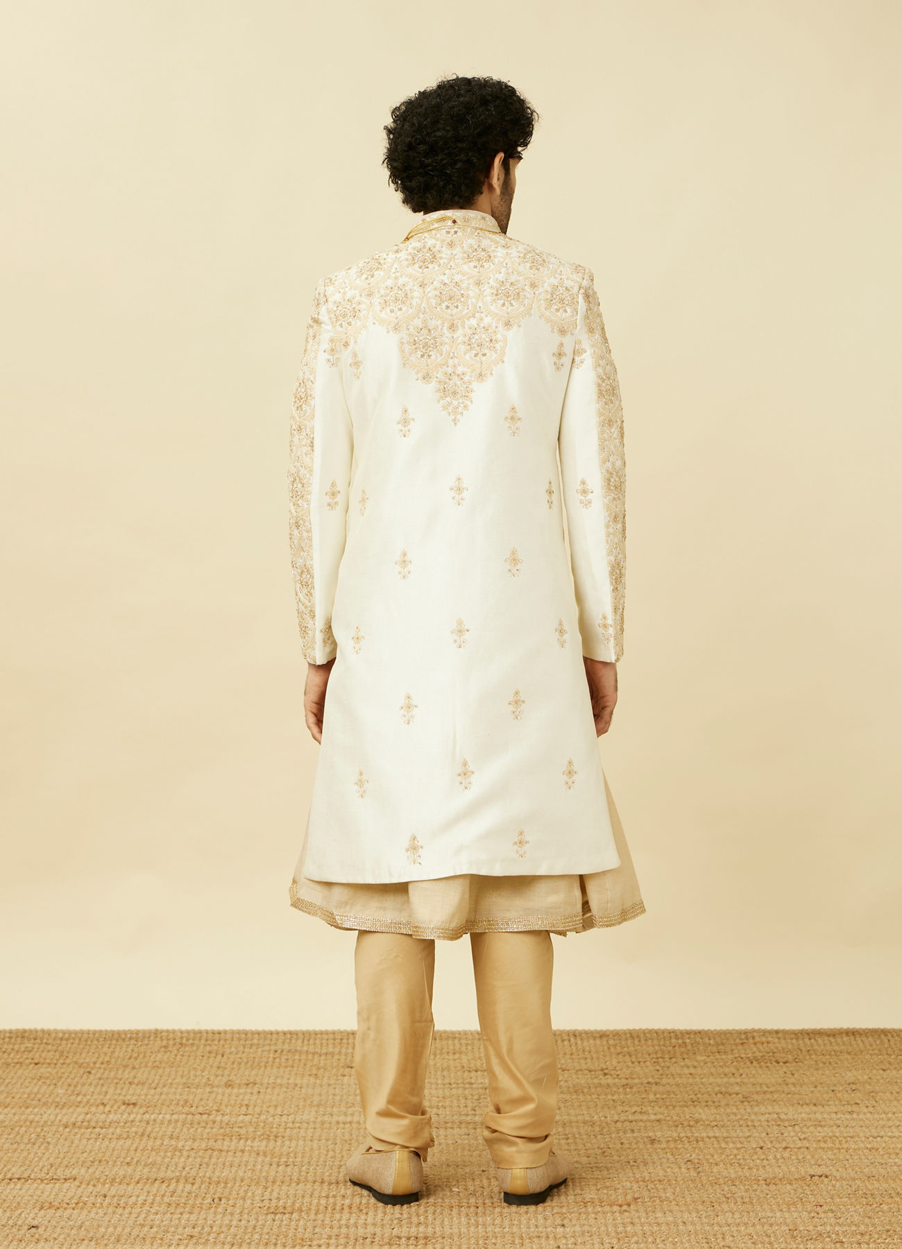 Twamev Men Royal Beige Sherwani Affair