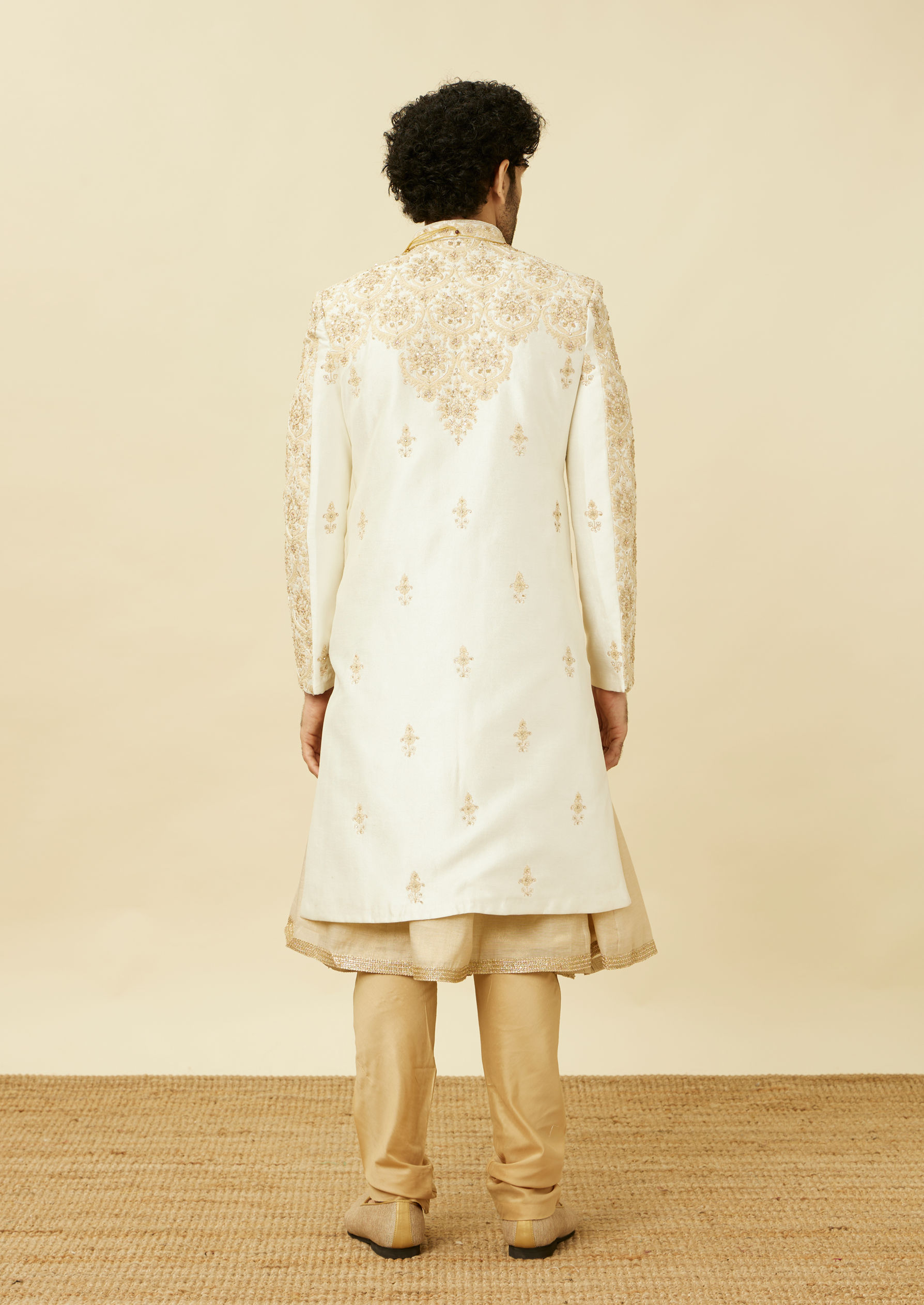 Twamev Men Royal Beige Sherwani Affair