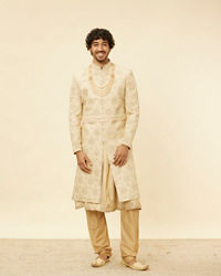 Twamev Men Regal Beige Sherwani