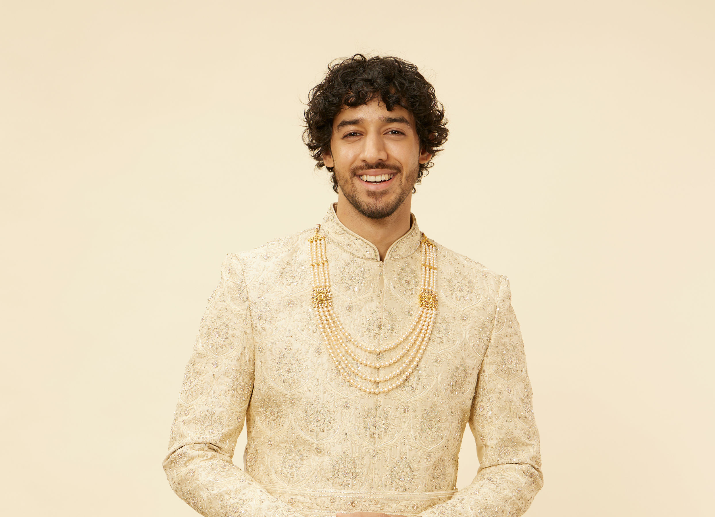 Twamev Men Regal Beige Sherwani