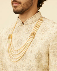 Twamev Men Regal Beige Sherwani