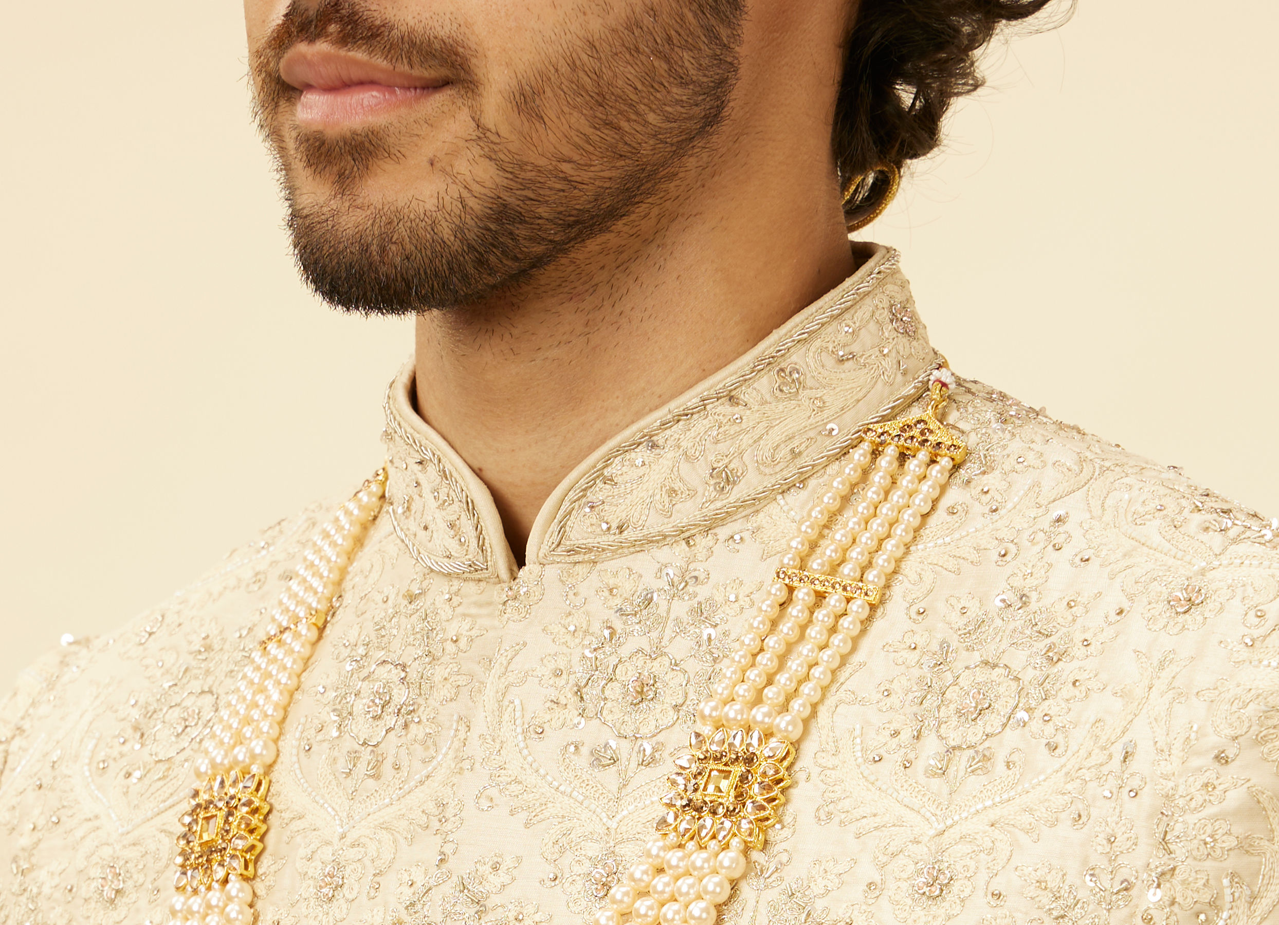 Twamev Men Regal Beige Sherwani
