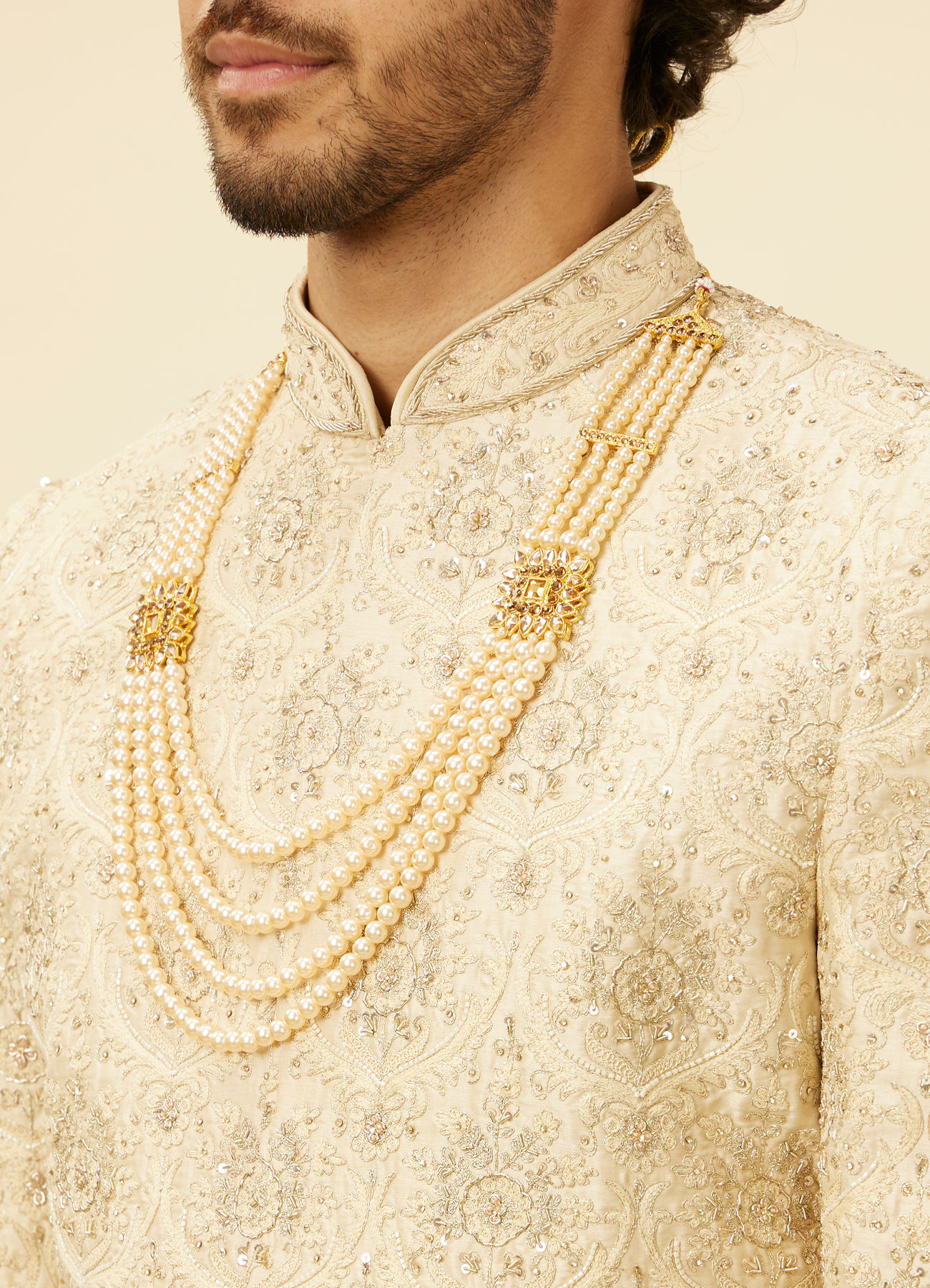 Twamev Men Regal Beige Sherwani