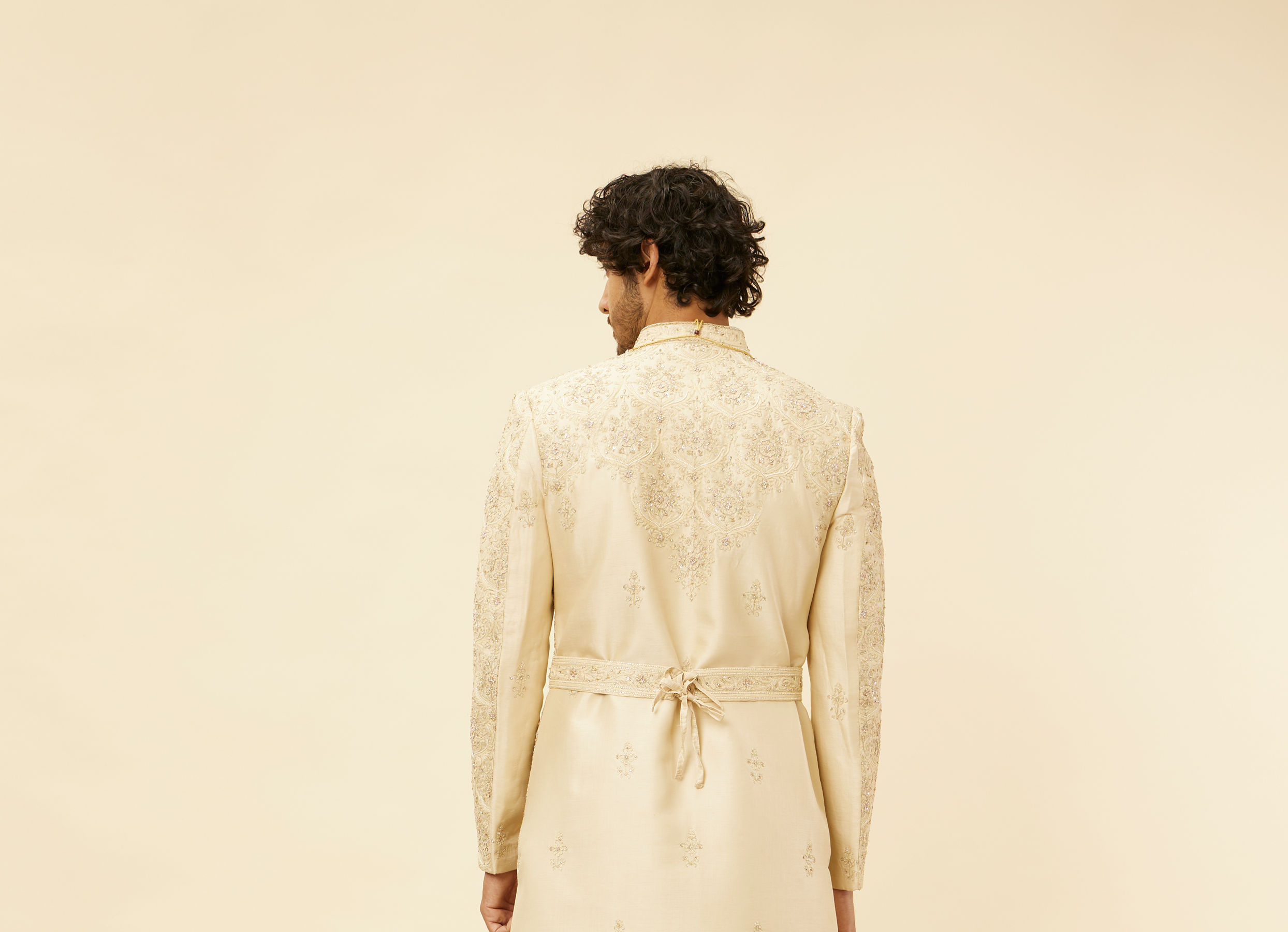Twamev Men Regal Beige Sherwani
