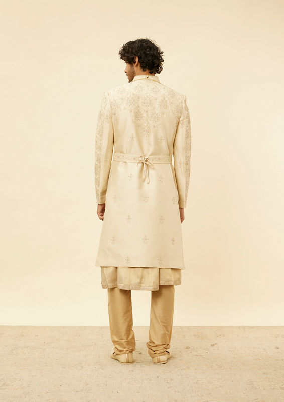 Twamev Men Regal Beige Sherwani