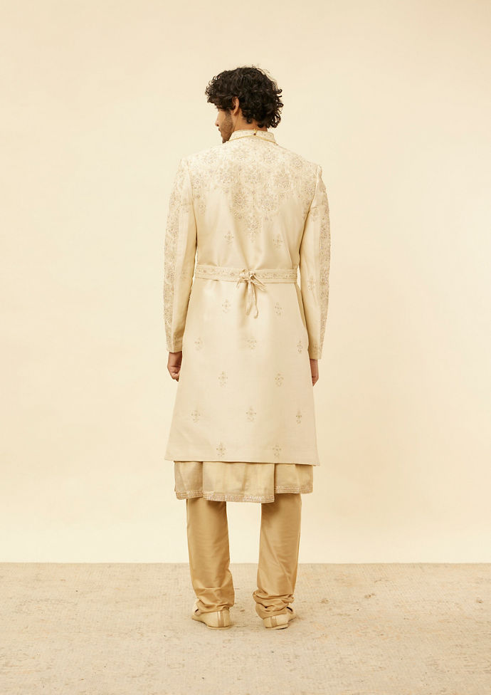 Twamev Men Regal Beige Sherwani