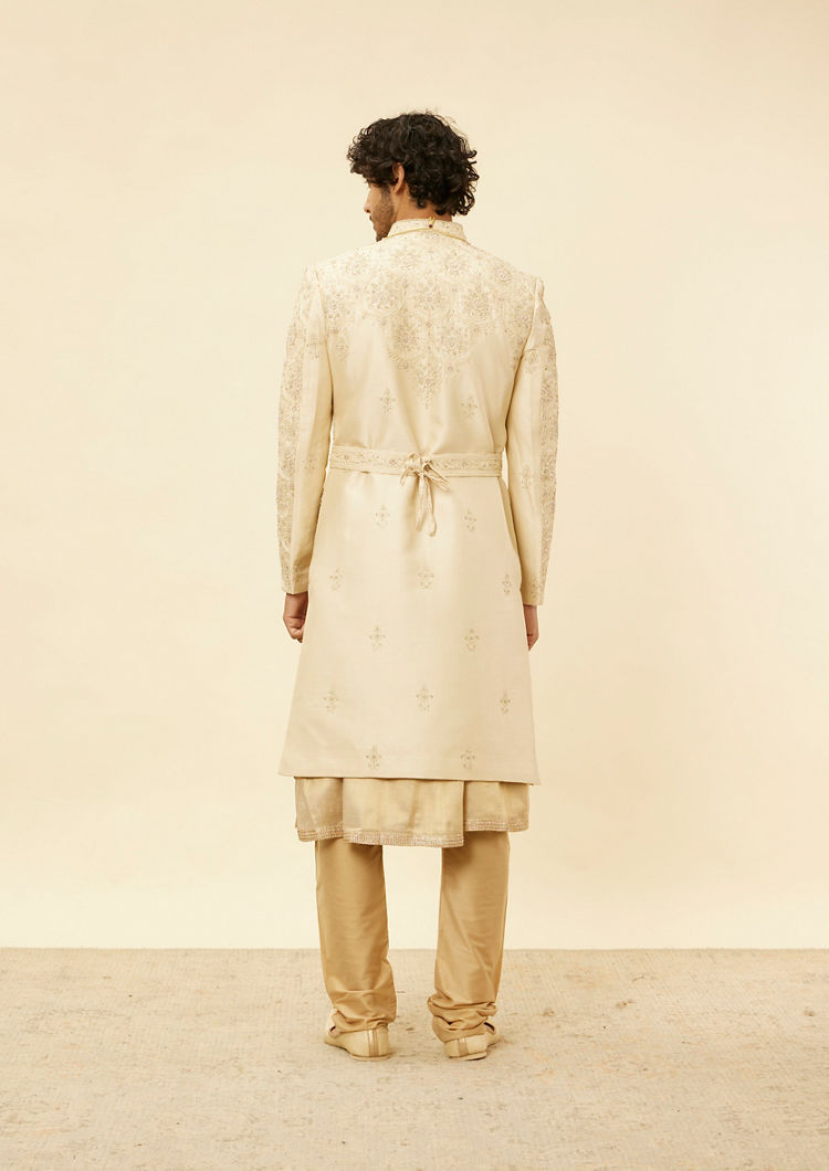 Twamev Men Regal Beige Sherwani