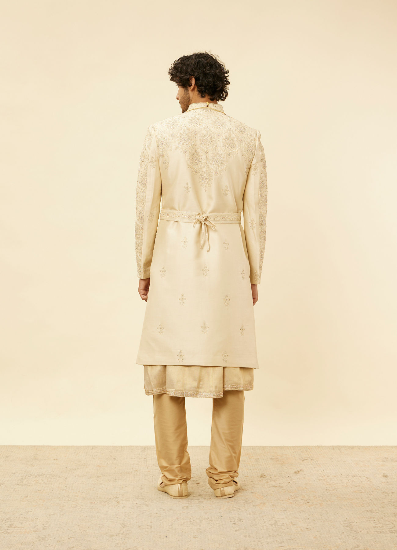 Twamev Men Regal Beige Sherwani