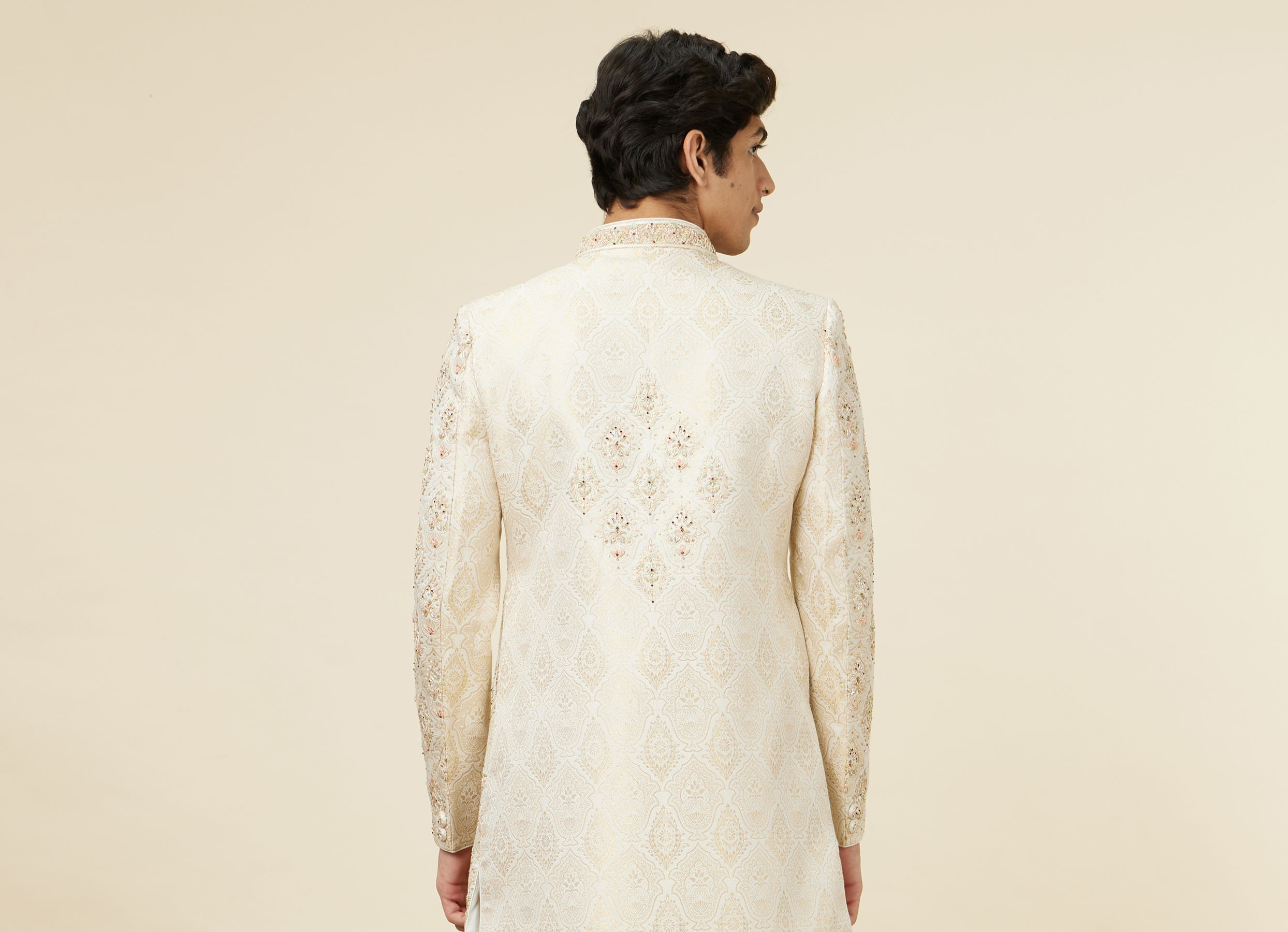 Twamev Men Timeless Beige Sherwani
