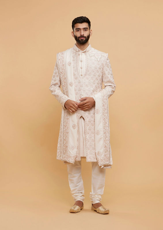 alt message - Twamev Men Pink Radiance Sherwani image number 2