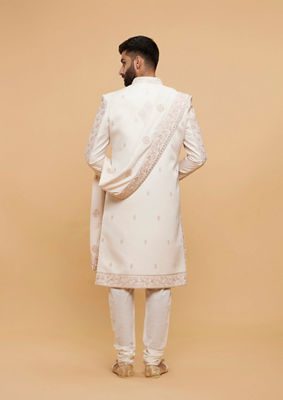 alt message - Twamev Men Pink Radiance Sherwani image number 4