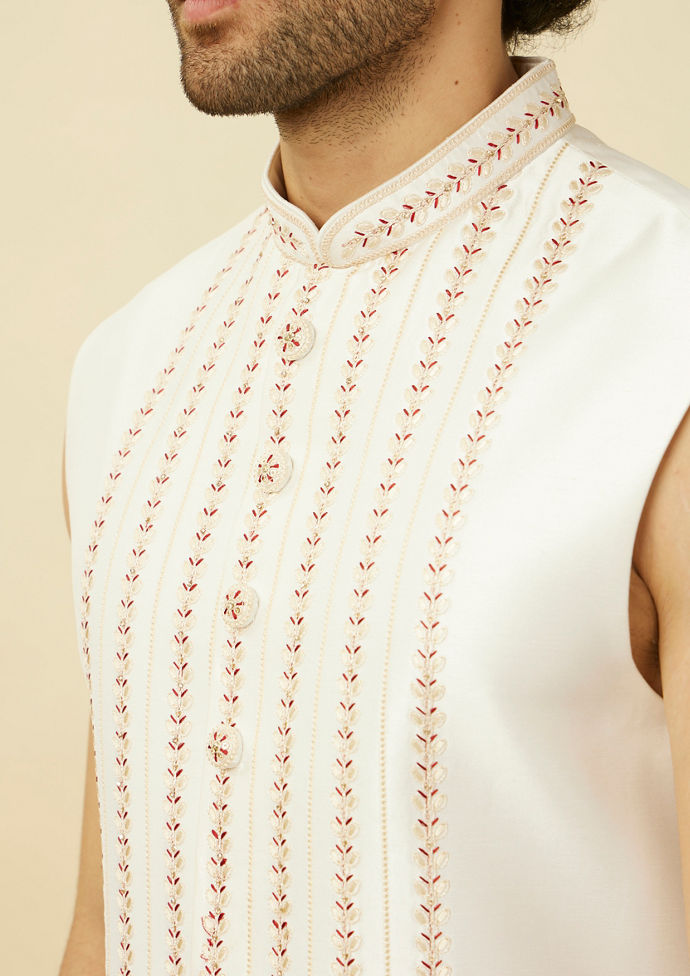 Twamev Men Luxe White Sherwani