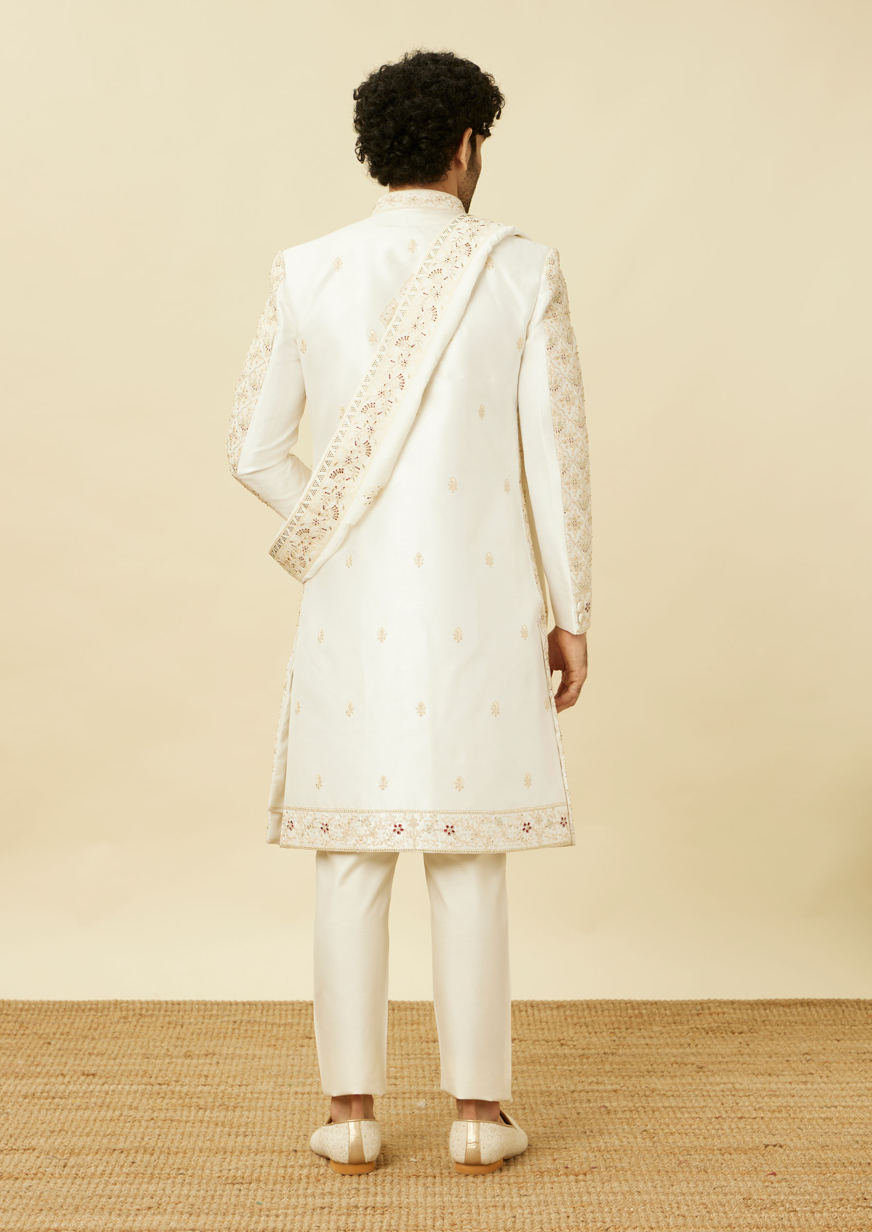 Twamev Men Luxe White Sherwani