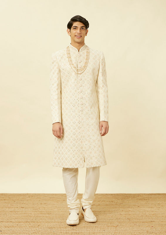 Twamev Men Signature Cream Sherwani Affair