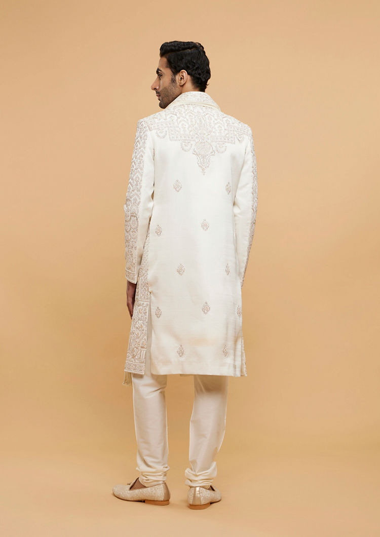 Twamev Men Cream Majestic Elegance Sherwani