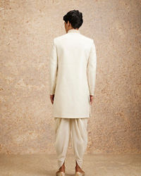 Twamev Men Cream Colored Elegance Sherwani