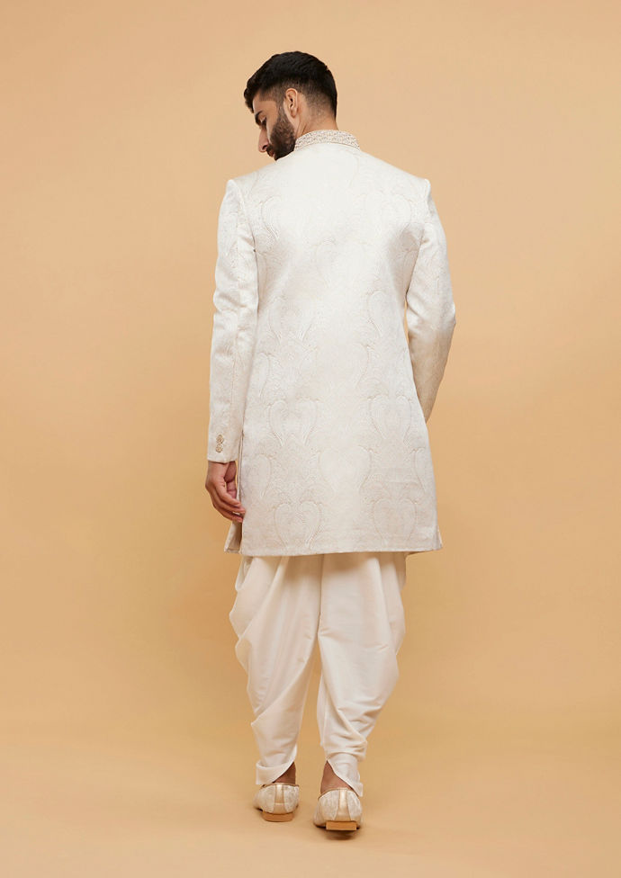 Twamev Men Cream Majestic Splendor Sherwani