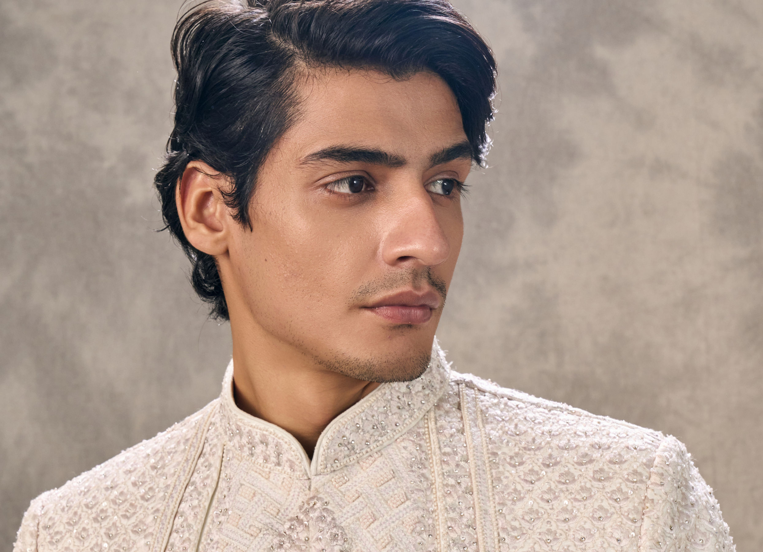 Twamev Men Elegant Cream Sherwani