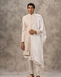 Twamev Men Elegant Cream Sherwani