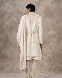 Twamev Men Elegant Cream Sherwani
