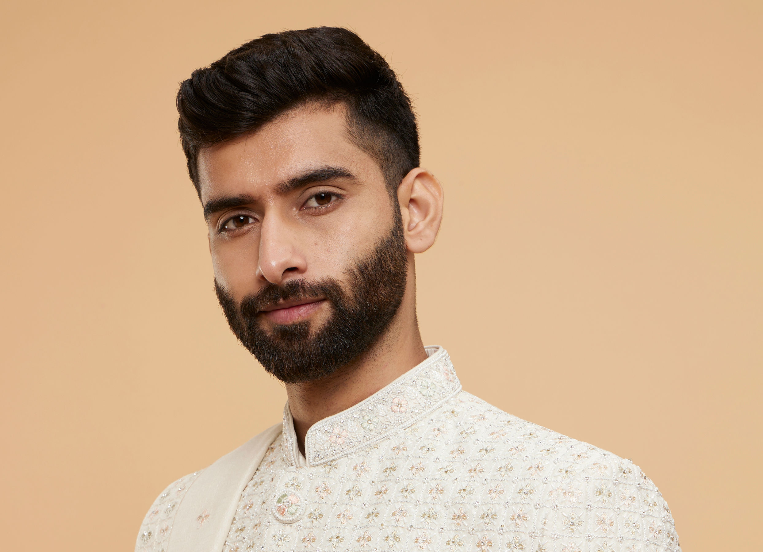 Twamev Men Cream Elegance Sherwani