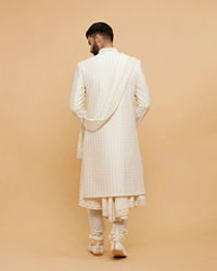 Twamev Men Cream Elegance Sherwani