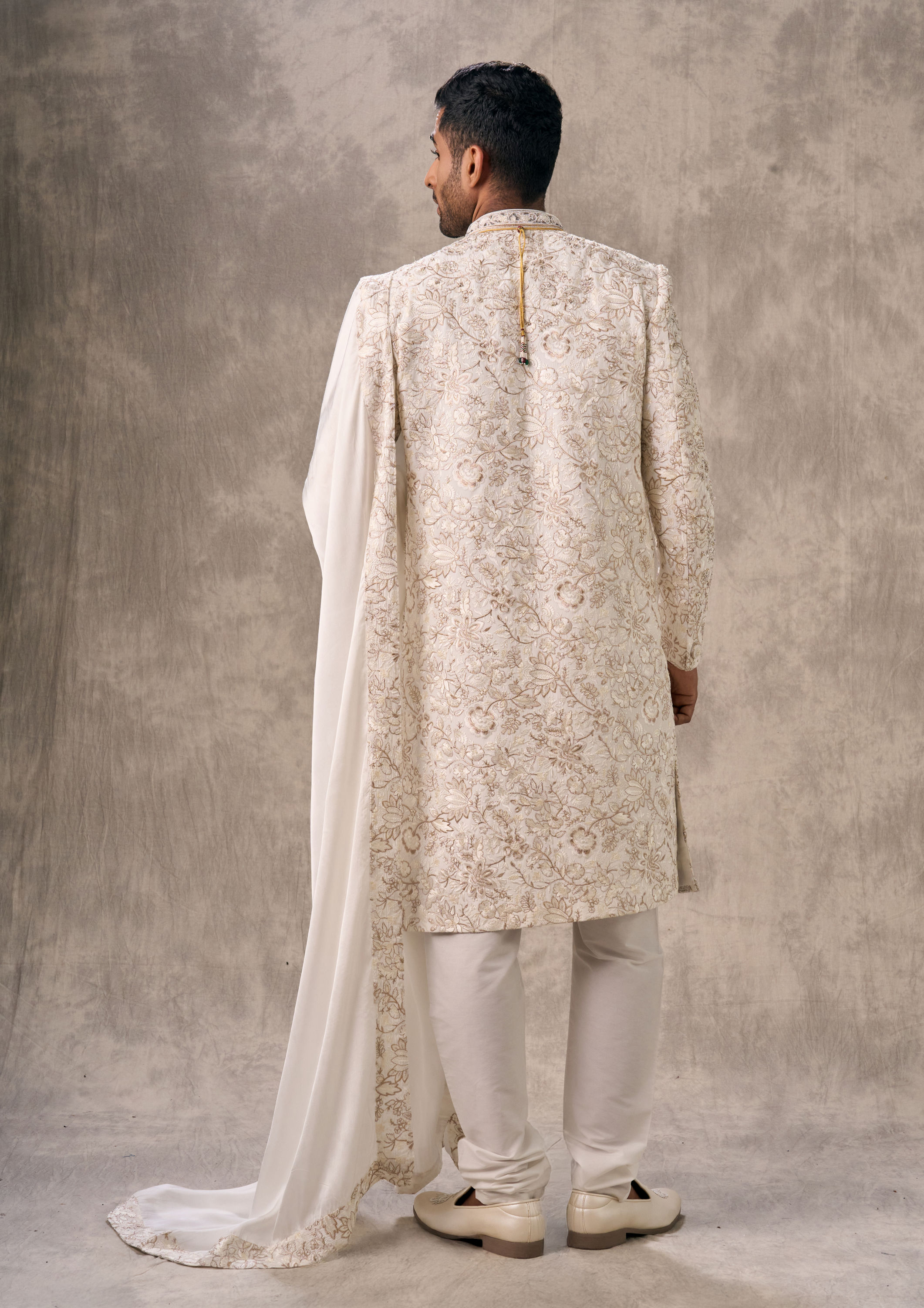 Twamev Men Cream Splendor Sherwani