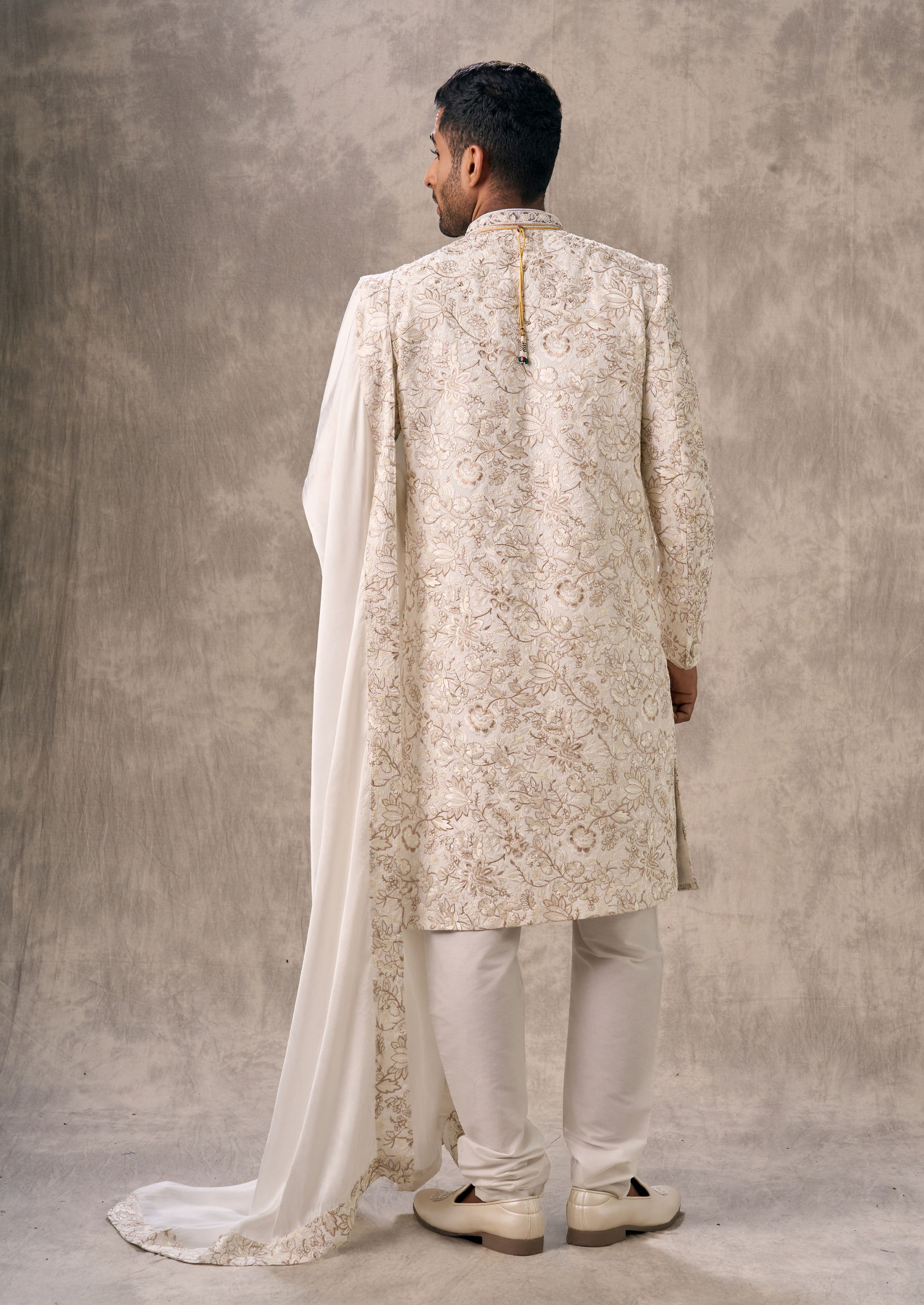 Twamev Men Cream Splendor Sherwani