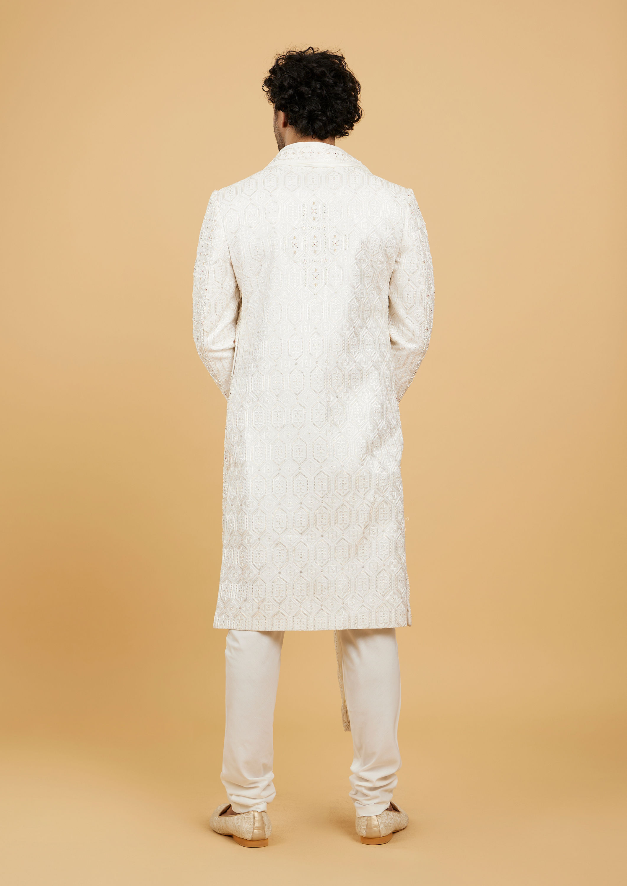 Twamev Men Cream Royalty Sherwani