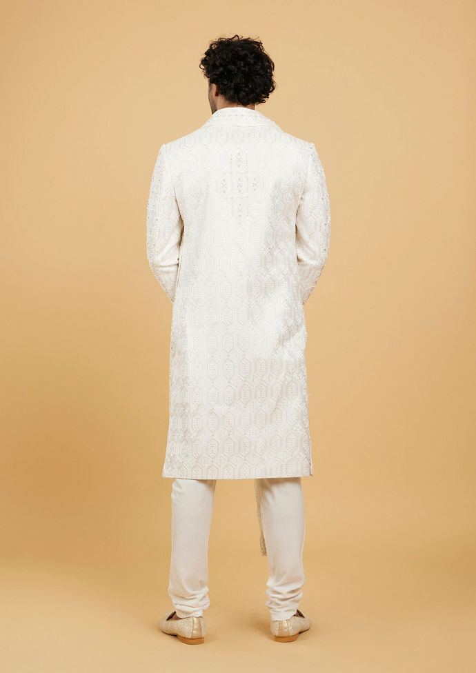 Twamev Men Cream Royalty Sherwani