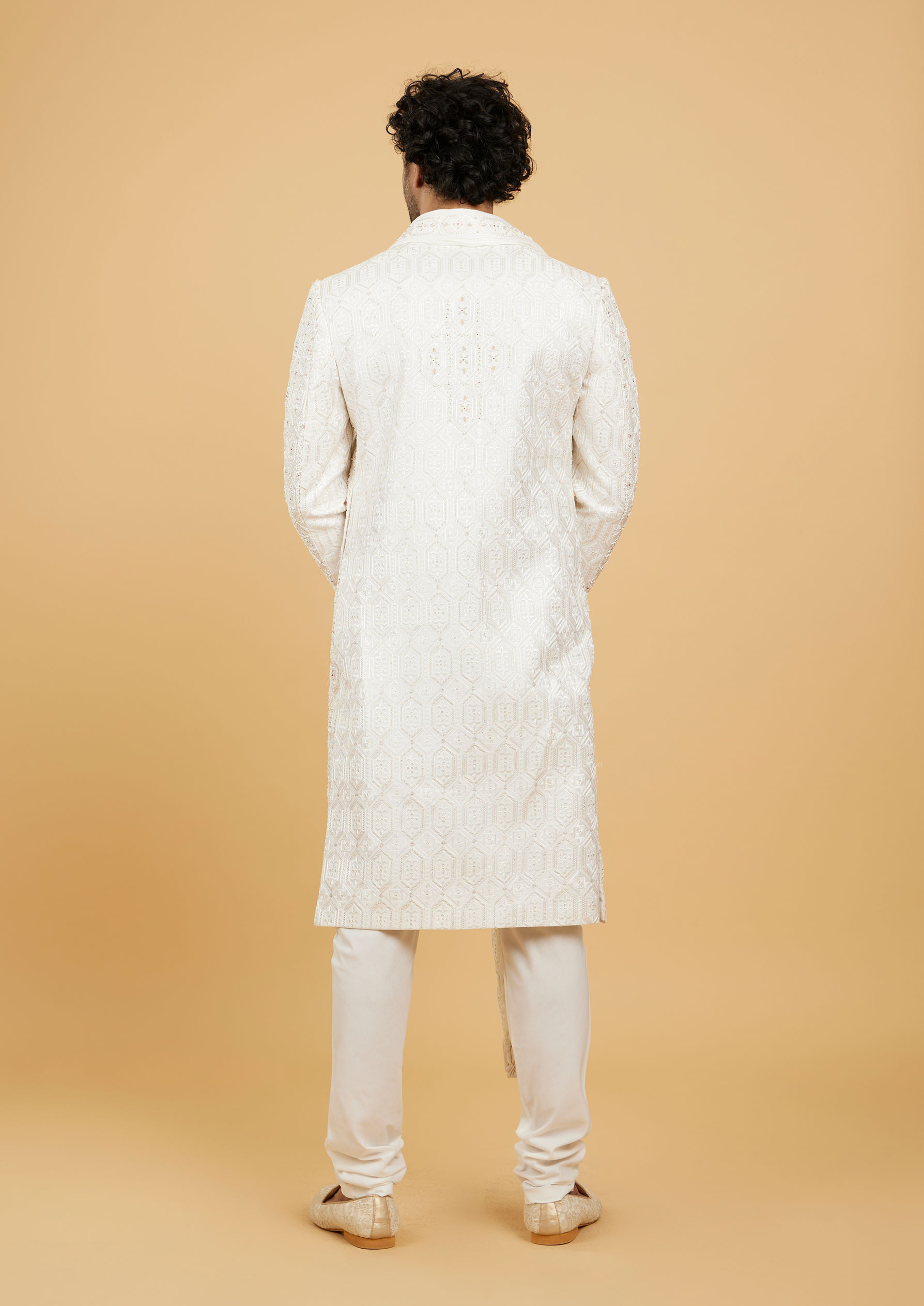 Twamev Men Cream Royalty Sherwani