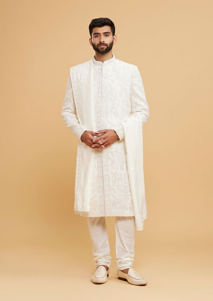 Twamev Men Regal cream Sherwani