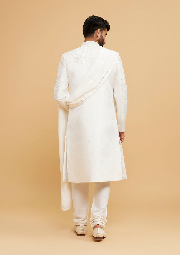 Twamev Men Regal cream Sherwani
