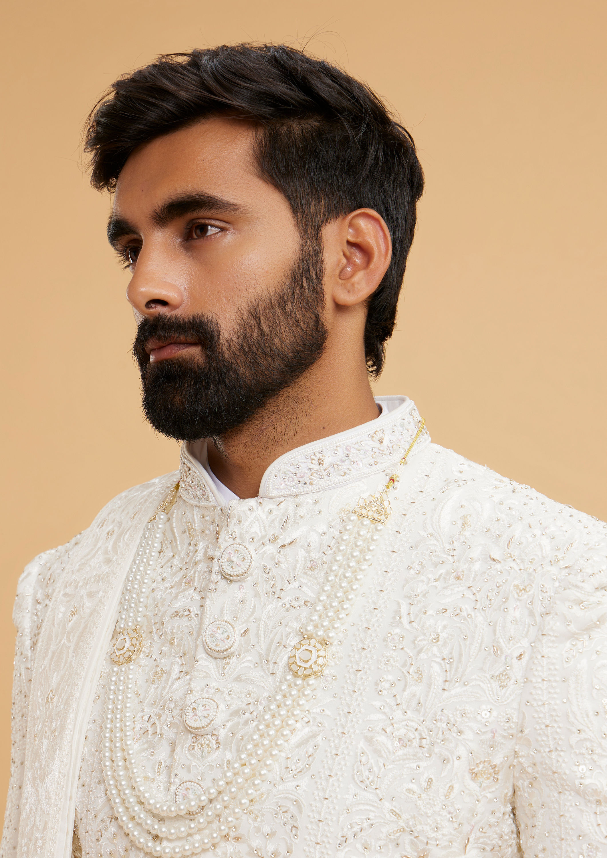 Twamev Men Cream Extravaganza Sherwani