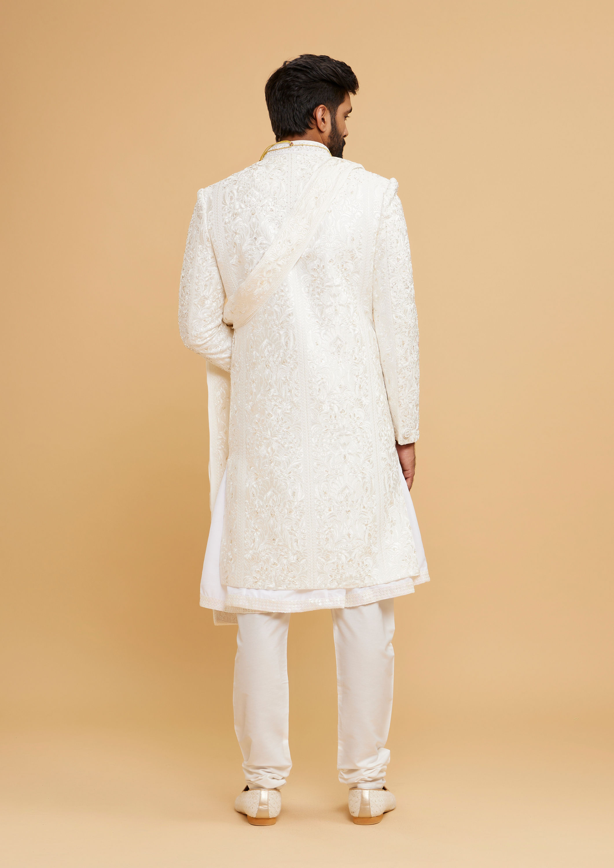 Twamev Men Cream Extravaganza Sherwani