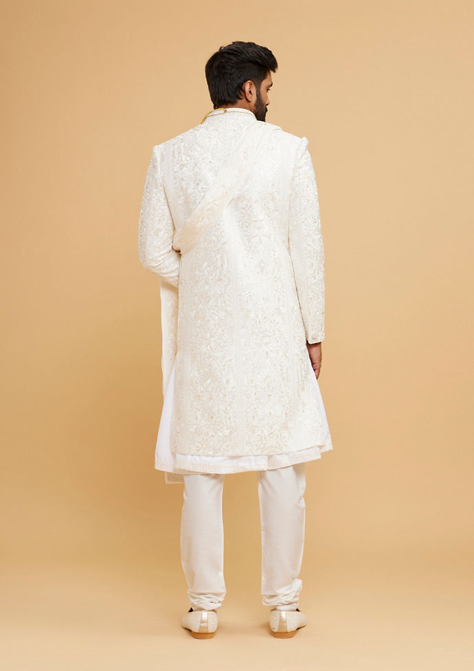 Twamev Men Cream Extravaganza Sherwani