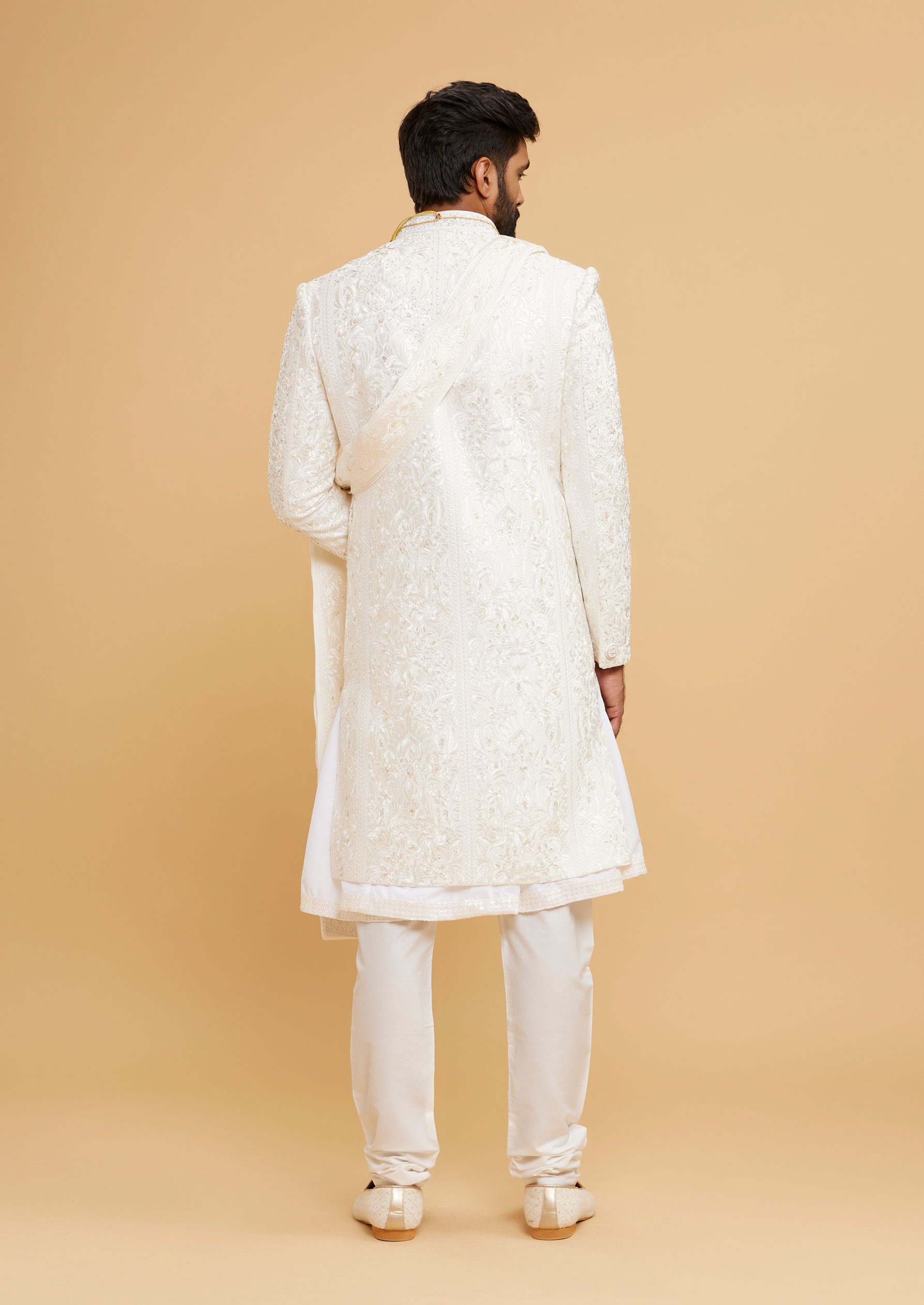 Twamev Men Cream Extravaganza Sherwani