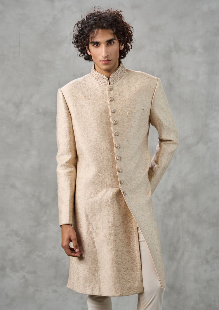 Twamev Men Fawn Majestic Sherwani Set
