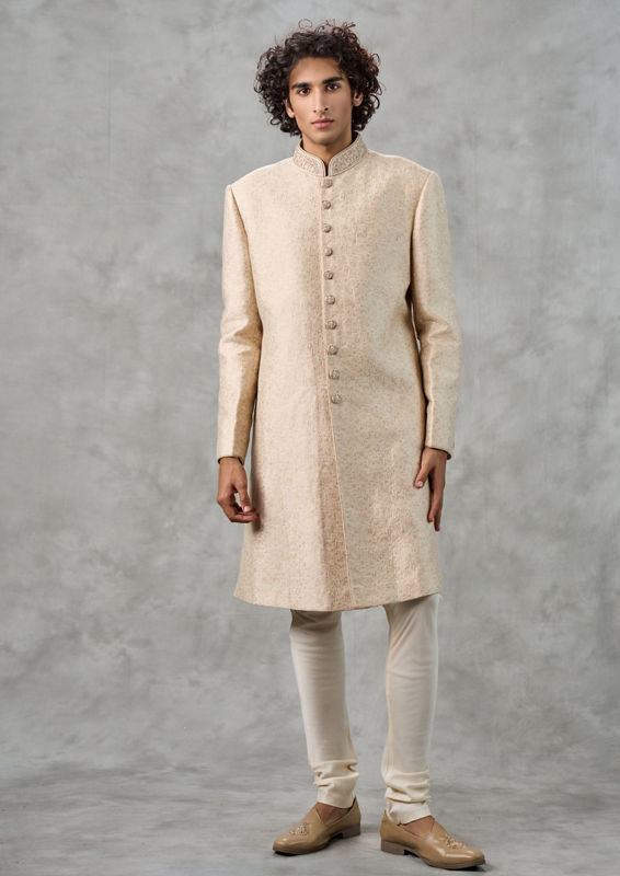 Twamev Men Fawn Majestic Sherwani Set