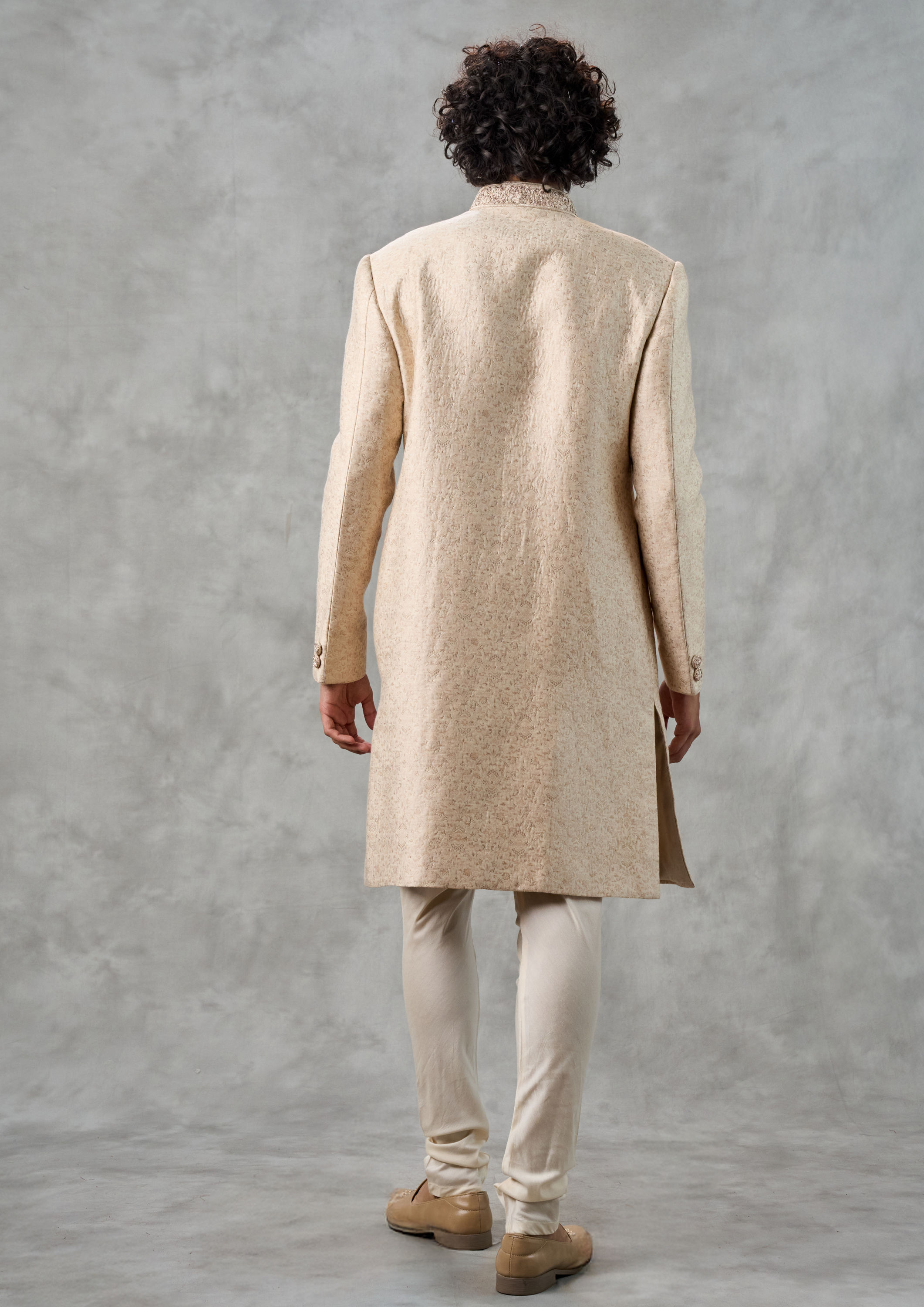 Twamev Men Fawn Majestic Sherwani Set