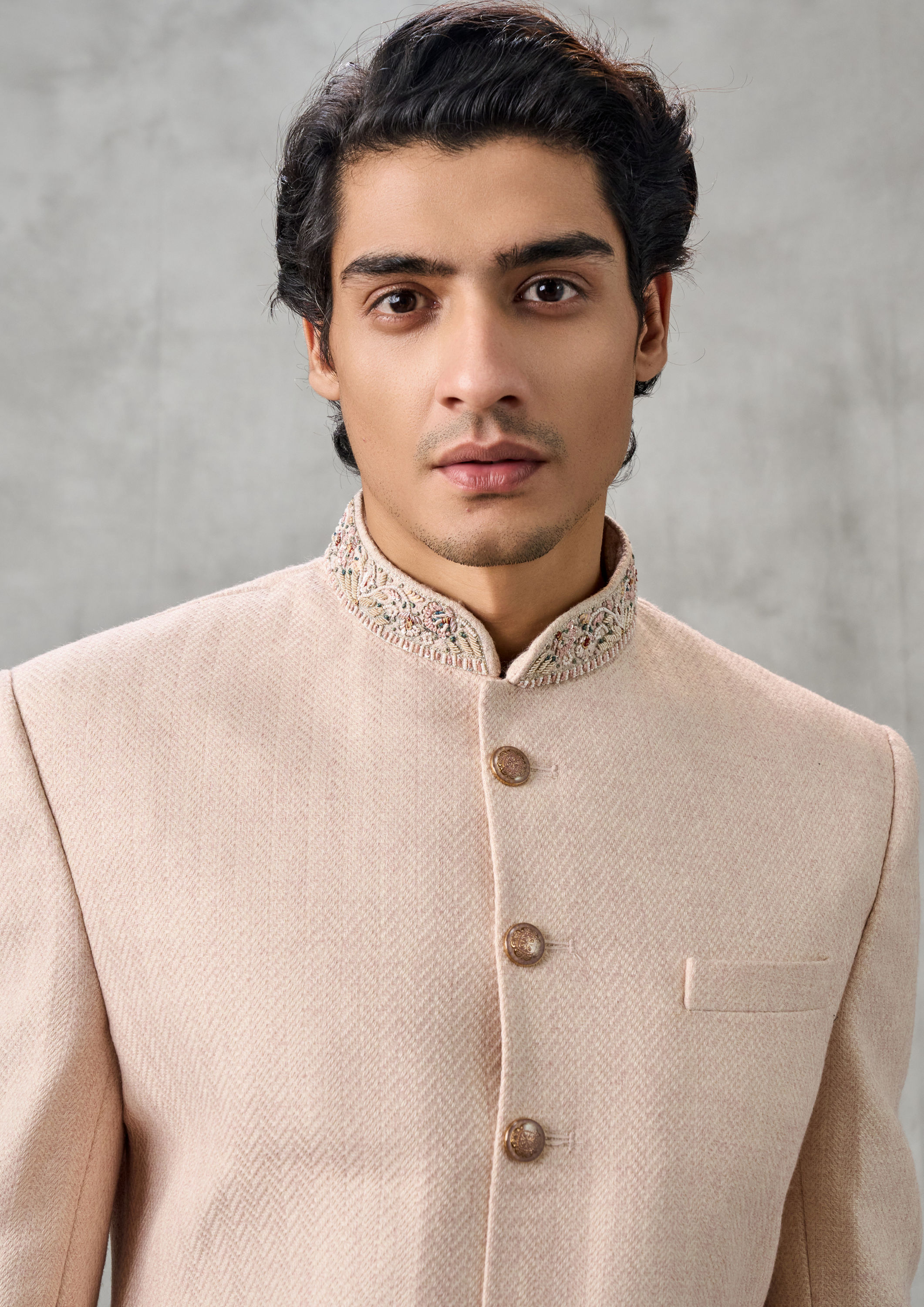 Twamev Men Peach Extravaganza Sherwani
