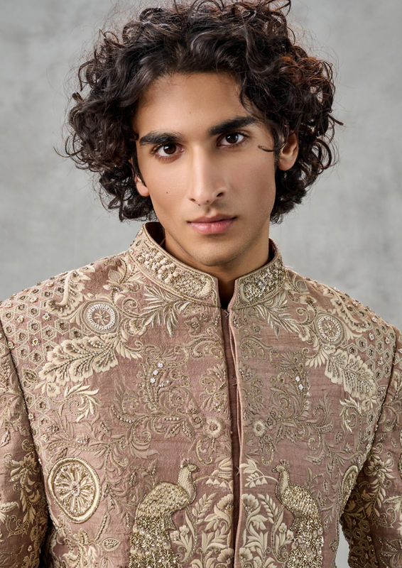 Twamev Men Regal Beige Ensemble Sherwani