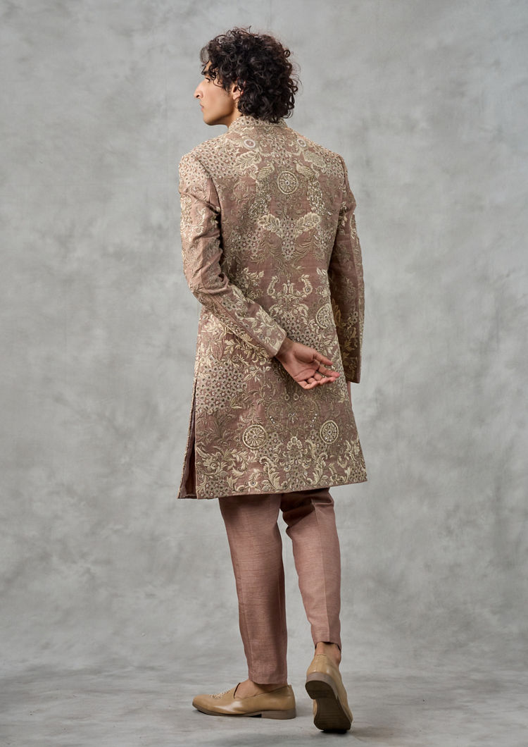Twamev Men Regal Beige Ensemble Sherwani