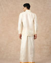 Manyavar Men Cream Silk Shirt