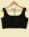 Mohey Women Elegant Black Knit Weave Design Blouse