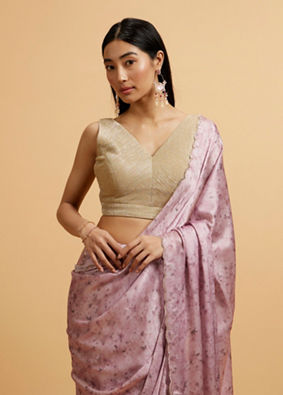 Mohey Women Beige Plisse Effect Blouse