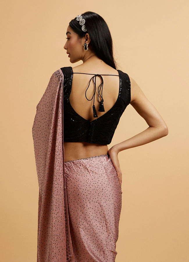 Mohey Women Black Sequin Embellished Blouse