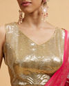 alt message - Mohey Women Gold Sequin Embellished Blouse image number 1